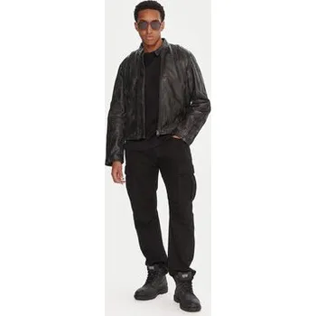 Pánská casual bunda G-Star Raw Kožená bunda D26931-E082 Šedá Regular Fit XL