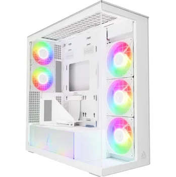 PC skříň ARCTIC skříň Xtender / E-ATX / 2x120mm ARGB fan / 2xUSB / USB-C / vertical GPU kit / čiré sklo / bílá
