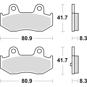 Brzdová destička Brzdové destičky, braking (semi-metalická směs sm1) 2 ks v balení m501-177