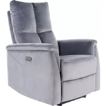 Křeslo Elektrické polohovací křeslo Neptun Velvet s masáží šedé