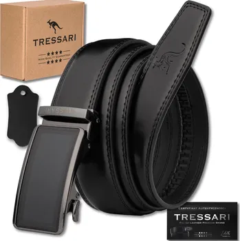 Opasek Camerazar Pánský černý opasek do kalhot 125 cm automatický přírodní kůže