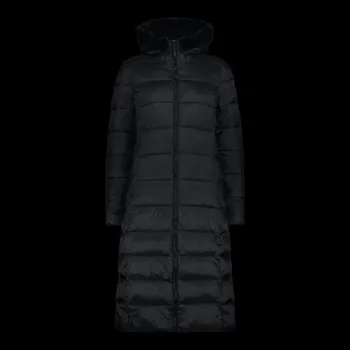 Chlapecká bunda Dámský zimní dlouhý kabát CMP zateplená bunda s kapucí černá (34K0046F/U901) 36