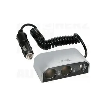 Autodoplněk CARPOINT Rozdvojka do zapalovače 12V - s USB přípojkou