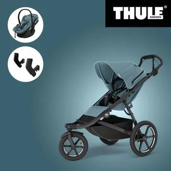 Přeprava dětí Akční set THULE URBAN GLIDE 3 MID BLUE SINGLE MB+ Maple Blue + Držák autosedačky MC