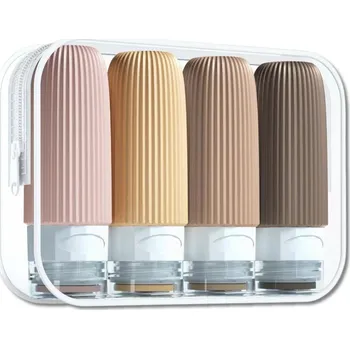 Camerazar Sada 4 opakovaně použitelných cestovních lahví 90 ml – Ideální pro cestování a kosmetiku!