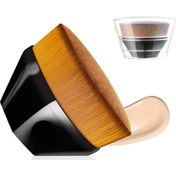 Kosmetický štětec Profesionální štětec na krémové produkty, syntetické štětiny, plastová rukojeť, 6 cm x 4,2 cm - Varianta 1