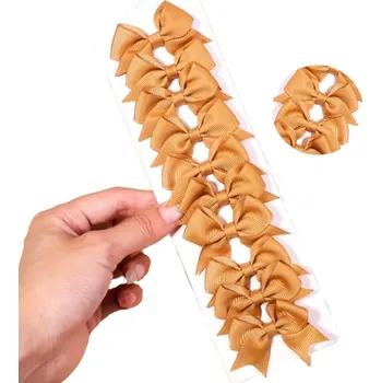 Ozdoba do vlasů Sada 10 dětských kolíčků s žlutými mašlemi, ručně vyráběné, materiál kov a látka