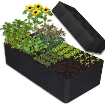 Vyvýšený záhon Camerazar Velký pytlový květináč na sázení zeleniny 180x90x30 cm pro efektivní zahradničení