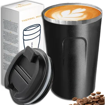 Vybavení pro přežití Camerazar Termoska na kávu COFFEE airtight, chirurgická ocel a pevný plast, 510 ml, 17 cm výška