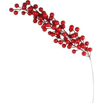 Vánoční dekorace Větvička červených bobulí 9 x 57 x 6 cm
