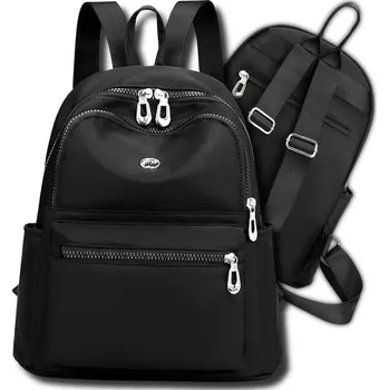 Městský batoh Elegantní Dámský Batoh v Retro Stylu, Černý, Měkká Syntetika, 32x27x15 cm