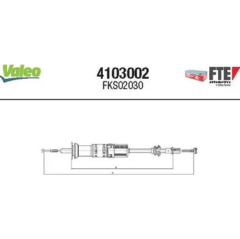 Spojkové lanko Tazne lanko, ovladani spojky FTE 4103002