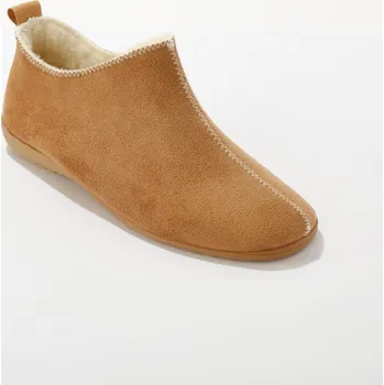 Dámské žabky Vysoké bačkory z nepravého semiše tmavě béžová 36