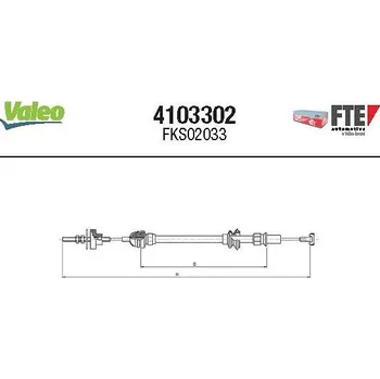 Spojkové lanko Tazne lanko, ovladani spojky FTE 4103302
