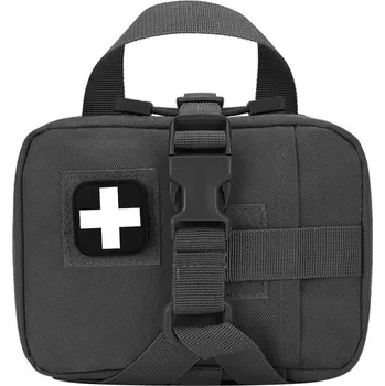 Pánská aktovka Taktická Vojenská Lékárnička IFAK, Černá, Nepromokavý Nylon Oxford 1000D, 19x14x5 cm