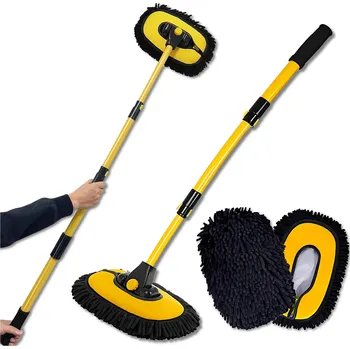 Čistič plastových dílů Camerazar Jemný měkký kartáč na okna auta s 3 výměnnými vložkami