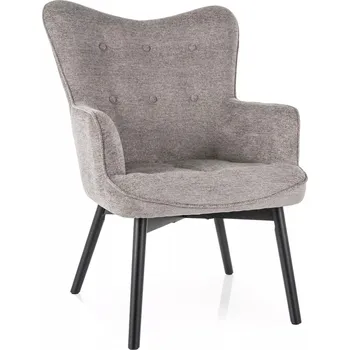 Obývací pokoj Křeslo Carmen z masivu tmavě šedé/černé