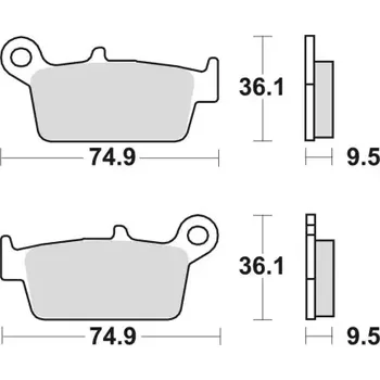 Brzdová destička Brzdové destičky, BRAKING (semi-metalická směs SM1) 2 ks v balení