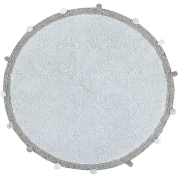 Koberec Lorena Canals Přírodní koberec, ručně tkaný Bubbly Soft Blue Rozměry koberců: 120x120 (průměr) kruh