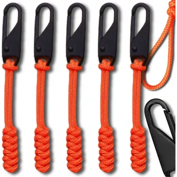 Zip Camerazar Sada metalových oranžových přívěsků 5 ks s šňůrkou na zipy