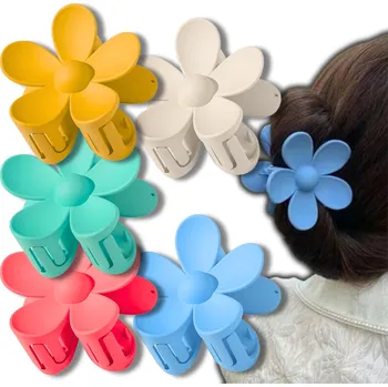 Camerazar Barevné květinové sponky do vlasů - Sada 5 kusů lehkých a stylových doplňků