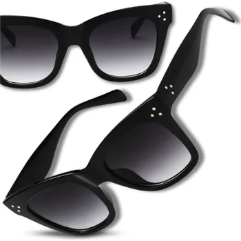 Sluneční brýle Dámské Sluneční Brýle Vintage, Černé, Plastový Rám, UV 400 Ochrana