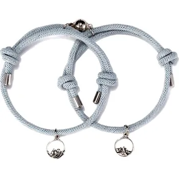 Náramek Magnetické náramky pro páry, nastavitelná délka až do 25 cm, z neušlechtilého kovu - Varianta 1