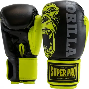 Boxerské rukavice SUPER PRO Dětské Boxerské rukavice Gorilla - černo/neonové - SPBG135_KIDS Velikosti: 8 oz
