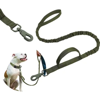 Vodítko pro psa Camerazar Silné taktické vodítko pro psy s rukojetí zelené nylonové lano