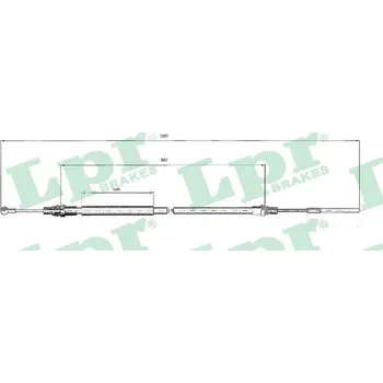 Lanko parkovací brzdy Tažné lanko, parkovací brzda LPR C0214B