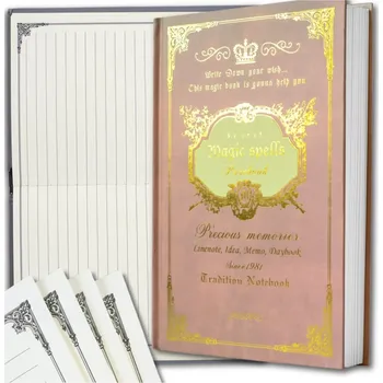 Zápisník Camerazar Růžový plánovací zápisník s linkami 160 listů se zdobeným obalem