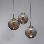 PURE LED závěsné světlo E-Infinity, bronzová/jantarová, Ø 50 cm, CCT - Stříška – Ø 35 cm, výška 6 cm bronzová, jantarová 3 x 7 W LED - Doprava zdarma