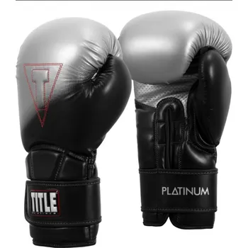 Boxerské rukavice Title Boxerské rukavice Platinum Proclaim Training - černo/stříbrné - PPRTGE-BKSV Velikosti: 18 oz
