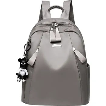 Městský batoh Dámský městský batoh nepromokavý šedý, syntetická tkanina, 32x35x13 cm