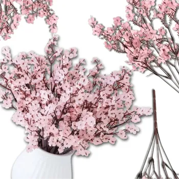 umělá květina Camerazar Dekorativní větev třešně Mirabelle, umělá, růžová, 1ks