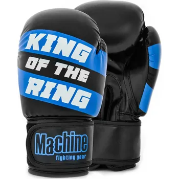 Boxerské rukavice Boxerské rukavice Machine King Of The Ring - černo/modré - MACH_KING_BLKBLUE Velikosti: 14 oz