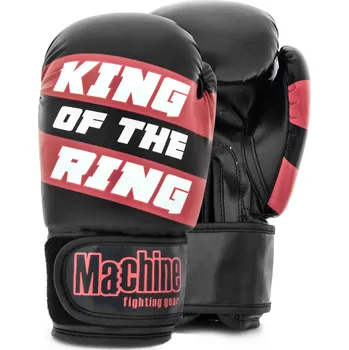 Boxerské rukavice Boxerské rukavice Machine King Of The Ring - černo/červené - MACH_KING_BLKRED Velikosti: 14 oz