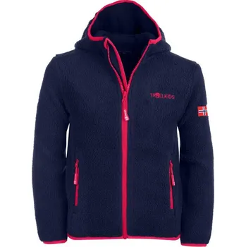 Trollkids Dívčí fleecová bunda Mandal s kapucí pro dívky tmavě modrá (358-114) 152