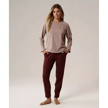 Pánské pyžamo Pyžamo Atlantic NLP-498 long/r S-2XL růžová světle zelená XL