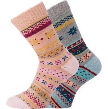 Pánské ponožky WiK 37903 Anden Style Dámské ponožky A'2 35-42 růžovo-modrá 35-38