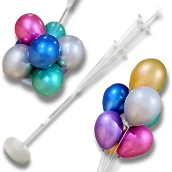 Balónek Stojan na balónky XL 100 cm, pevný plast, sada s 7 koši a stabilní základnou