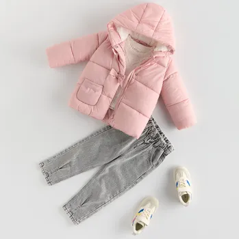 Reserved - Prošívaná bunda s kapucí - růžová - 194EX-30X - 194EX-30X-92