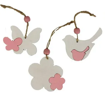 Velikonoční dekorace Morex D1546-05 dřevěné dekorace 9 ks