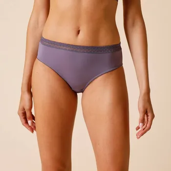 Kalhotky Blancheporte Sada 2 kalhotek midi Paia zn. Confidence Lingerie z mikrovlákna a vyšívaného tylu lila 50/52