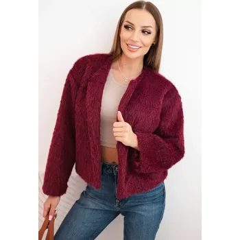 Kesi Włoski Dámská bunda bez zapínání kožich bordová Kesi Włoski modrá | bílá | tmavě červená 3424703