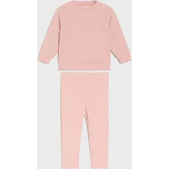 Dívčí mikina Sinsay - Souprava mikiny a legín - pastelová růžová - 414GK-03X - 414GK-03X-80