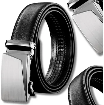 Opasek Automatický Opasek z Ekologické umělé kůže, Černý, Šířka 3.5mm, Délka 125cm