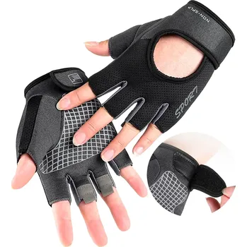 Cyklistické rukavice Univerzální cyklistické rukavice, černá, polyester, šířka 10 cm