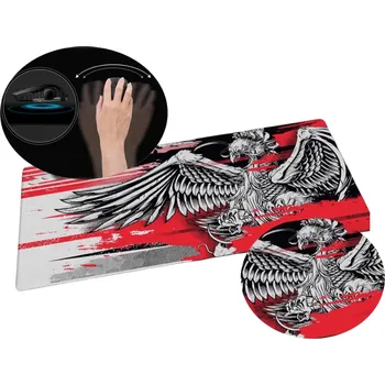 Podložka pod myš XXL Herní Podložka pod Myš s Dračím Designem, 90x40 cm, Voděodolná, Pogumovaná Spodní Strana