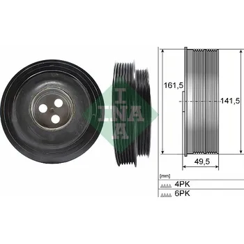 Řemenice, klikový hřídel INA 544 0166 10